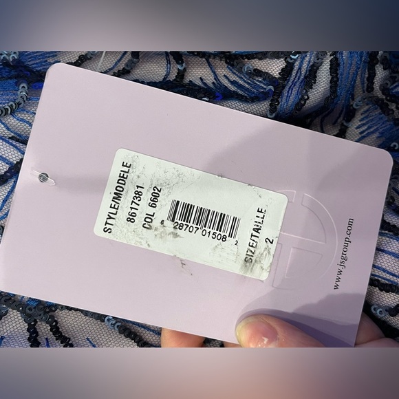 JS COLLECTIONS LENA CAP SLEEVE TEA LENGTH DRESS - Picture 4 of 8